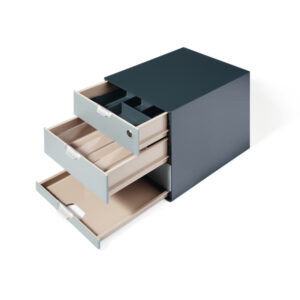Set Coffee Point Box – 2 organizer inclusi – 28,9×27,9×35,4 cm – ABS – grigio – Durable