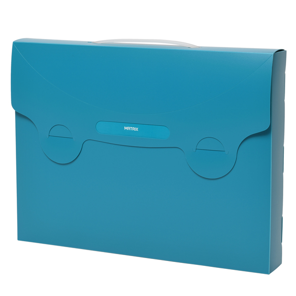Valigetta porta documenti Matrix – dorso 5 cm – 38×29 cm – blu ottanio – Favorit
