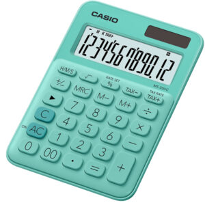 Calcolatrice da tavolo MS-20UC – 12 cifre – verde – Casio
