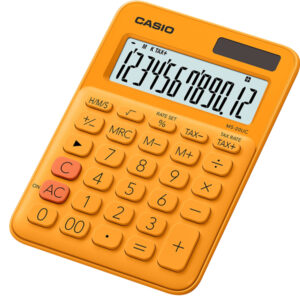 Calcolatrice da tavolo MS-20UC – 12 cifre – arancio – Casio