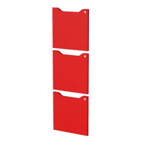 Set 3 ante per casellari Maxi Rainbow – con serratura – 36,8×36,8 cm – rosso – Artexport