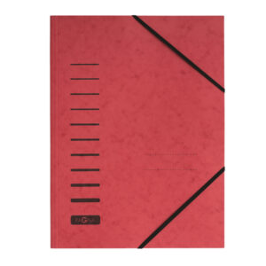 Cartella 3 lembi – con elastico – cartoncino – A4 – rosso – Pagna