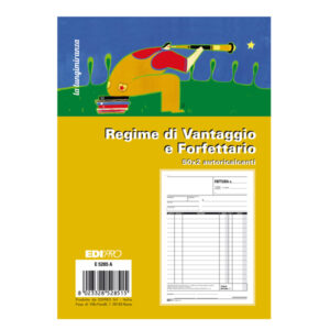 Blocco fattura contribuenti min/forfett. – 22×14,8 – 50×2 fogli autoric. – E5285A – EdiPro