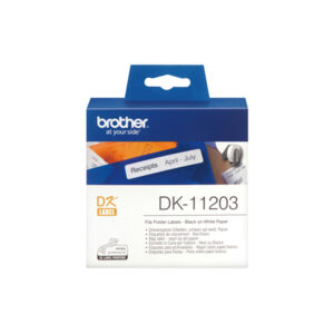 Brother – Rotolo 300 Etichette adesive 17 x 87mm – Nero/Bianco – DK-11203