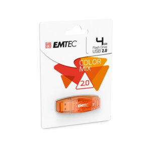 Emtec – Memoria Usb 2.0 – Arancione – ECMMD4GC410 – 4GB