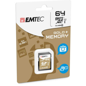 Emtec – SDXC Class 10 Gold + – ECMSD64GXC10GP – 64GB