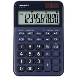 Calcolatrice da tavolo EL M335 – 10 cifre – Blu – Sharp – ELM335 BBL