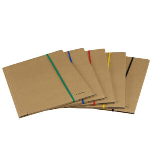 Cartellina 3 lembi – con elastico piatto 5 mm – 25 x 35 cm – cartoncino FSC – avana – Starline