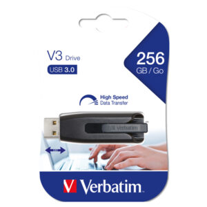 Verbatim – Usb 3.0 Superspeed Store’N’Go V3 Drive – Nero – 49168 – 256GB