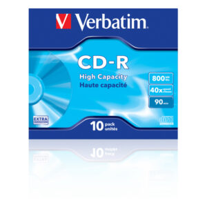 Verbatim – Scatola 10 CD-R Data Life Jewel Case serigrafato – 1X-40X – 43428 – 800MB