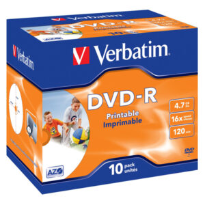 Verbatim – Scatola 10 DVD-R – Jewel Case – 43521 – 4,7GB