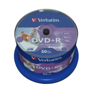 Verbatim – Scatola 50 DVD+R – stampabile – 43512 – 4,7GB