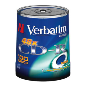 Verbatim – Scatola 100 CD-R DataLife Plus Extra Protection – 1x-52x – serigrafato – 43411 – 700MB