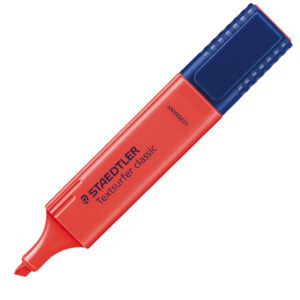 Evidenziatore – Textsurfer Classic – punta a scalpello – tratto1 – 5 mm – rosso – Staedtler