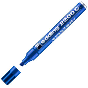 Marcatore permanente Edding 2200c – punta a scalpello – 1,5 – 5 mm – blu – Edding