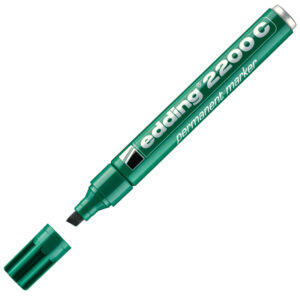 Marcatore permanente Edding 2200c  – punta a scalpello – 1,5 – 5 mm – verde – Edding