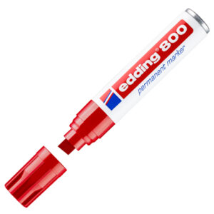 Marcatore Permanente Edding 800  – punta 4,0 – 12 mm – rosso – Edding