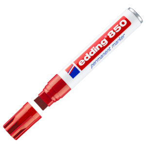 Marcatore permanente Edding 850 – punta 5 -16 mm – rosso – Edding