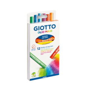 Pastelli a olio – lunghezza 70 mm – diametro11 mm – colori assortiti – Giotto – conf. 12 pezzi