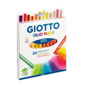 Pastelli a olio – lunghezza 70 mm – diametro11 mm – colori assortiti – Giotto – conf. 24 pezzi