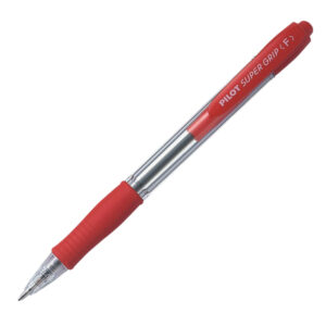 Penna sfera a scatto Super Grip – punta fine 0,7 mm – rosso – Pilot