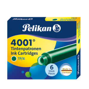 Cartucce inchiostro 4001 (TP/6)  – lunghezza 39mm – verde scuro – Pelikan  – conf. 6 pezzi