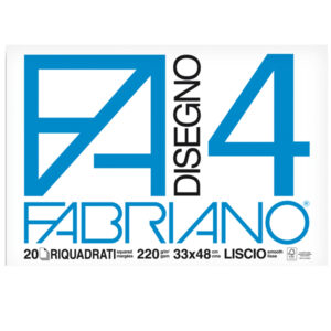 Album F4 – 33x48cm – 220gr – 20 fogli – liscio squadrato – Fabriano