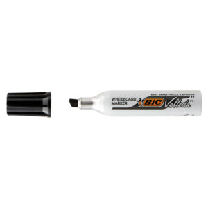 Pennarello Whiteboard Marker Velleda 1781 – punta a scalpello da 3,2 a 5,5mm – nero  – Bic