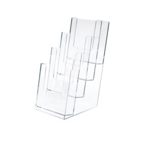 Portadepliant – plastica trasparente – 11 x 25 x 14 cm – Lebez