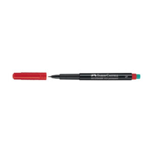 Pennarello Multimark universale permanente con gomma  – punta superfine 0,4mm – rosso – Faber Castell