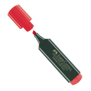 Evidenziatore Textliner 48 –  punta di 3 differenti larghezze: 5,0-3,0-1,0mm – rosso – Faber Castell