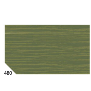 Carta crespa – 50 x 250 cm – 48 gr/m2 – verde oliva 480 – Rex Sadoch – conf.10 rotoli