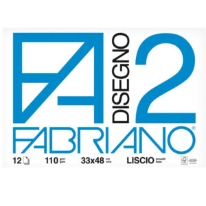 Blocco F2 – 33x48mm – 12 fogli – 110gr – liscio – collato – Fabriano