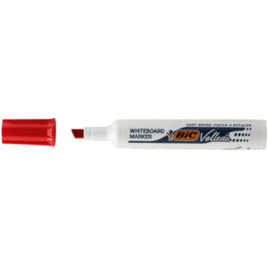 Pennarello Whiteboard Marker Velleda 1791  – punta a scalpello da 3,3mm a 4,6mm  – rosso- Bic