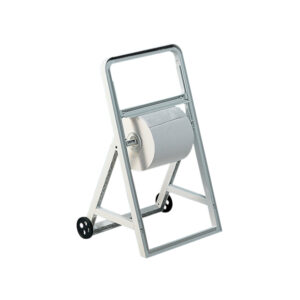 Dispenser a cavalletto con ruote per bobine asciugatutto – ABS – 51,5x47x91 cm – bianco – Mar Plast