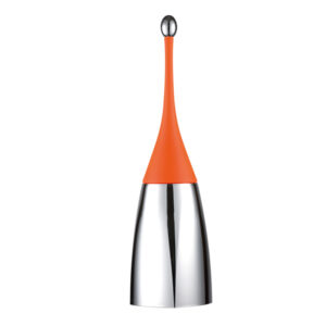 Portascopino Soft Touch – 12x12x48,5 cm – arancio/acciaio lucido – Mar Plast