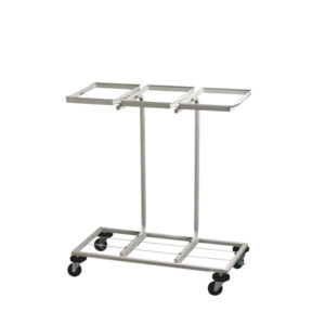 Carrello mobile Triflux – 83,3x36x90 cm – con ruote – 3 portasacco da 100 L ciascuno – acciaio – Medial International