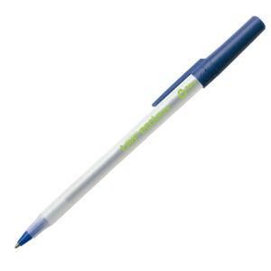 Penna a sfera a scatto con cappuccio ECOlutions – punta 1,0mm – blu  – Bic – conf. 60 pezzi