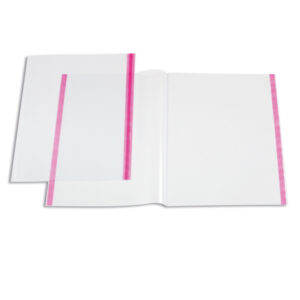 Coprilibro – COVERLIBRO T – 50 x 30cm – PVC – liscio neutro – trasparente – con biadesivo – Sei Rota