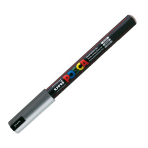 Marcatore a base d’acqua Uni Posca Pen PC1M – punta extra fine 0,7mm – argento  – Uni Mitsubishi