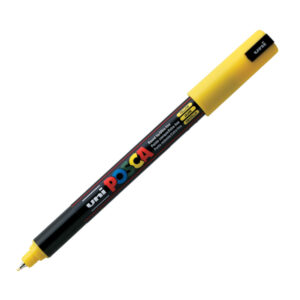 Marcatore a base d’acqua Uni Posca Pen PC1M – punta extra fine 0,7mm – giallo  – Uni Mitsubishi