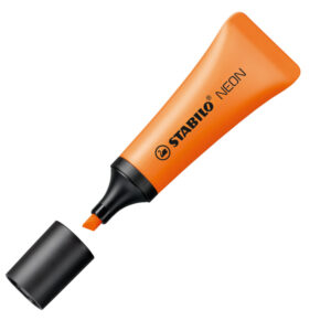 Evidenziatore stabilo Neon – punta a scalpello – tratto da 2,0-5,0mm – colore arancio  – Stabilo