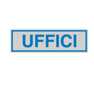Targhetta adesiva – UFFICI – 165×50 mm – Cartelli Segnalatori