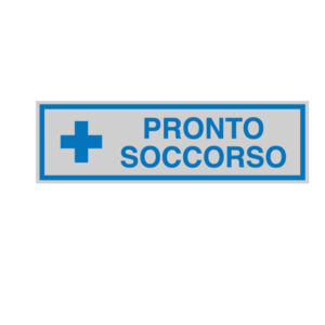 Targhetta adesiva – PRONTO SOCCORSO – 165×50 mm – Cartelli Segnalatori