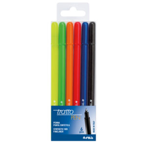 Pennarello fineliner Tratto Pen – tratto 0,5mm – colori assortiti – Tratto – busta 6 pennarelli