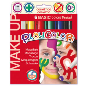 Tempera solida Make Up  – cosmetica – Playcolor – astuccio 6 colori brillanti