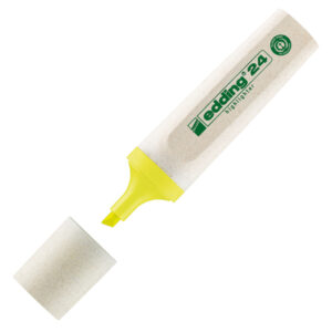 Evidenziatore 24 EcoLine – punta a scalpello – tratto da 2,0-5,0mm  – giallo – Edding