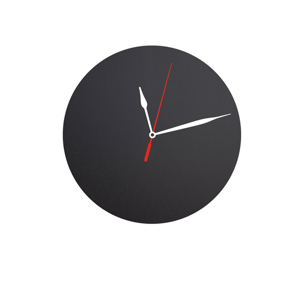 Lavagna da parete Silhouette – diametro 29 cm – forma orologio – nero – Securit