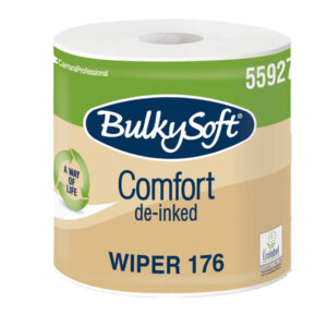 Bobina asciugatutto Comfort – 2 veli – 24 cm x 176 mt – 18 gr – diametro 25 cm – microgoffrata – bianco – BulkySoft