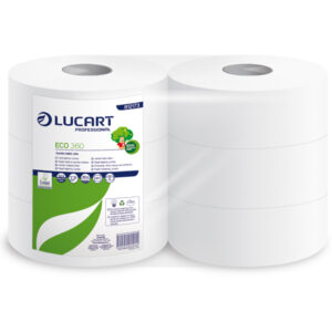 Carta igienica Eco Maxi Jumbo – 2 veli – 16,5 gr – 9,1 cm x 360 mt – diametro 25,5 cm – 360 mt – Lucart
